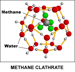 Methane clathrate Fire ice a methane clathrate looks like a chunk of regular ice but