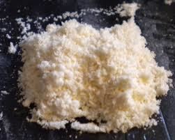 An off-white crystalline powder called Methcathinone.
