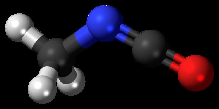 Methyl isocyanate FileMethyl isocyanate 3D ballpng Wikimedia Commons