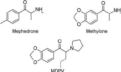 Methylone Chemical structure of mephedrone methylone and Figure 1 of 1