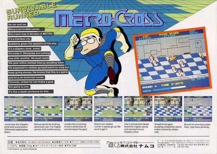 Metro-Cross The Arcade Flyer Archive Video Game Flyers MetroCross Namco