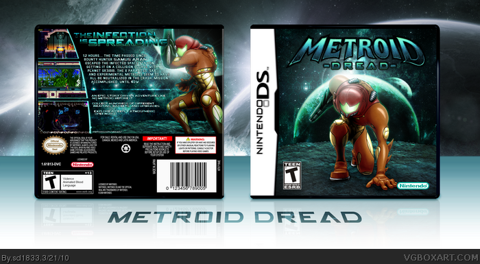 Metroid Dread Metroid Dread Nintendo DS Box Art Cover by sd1833