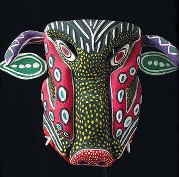 Mexican mask-folk art Mexican Masks Folk art Devil mask from Oaxaca Mexico Mask