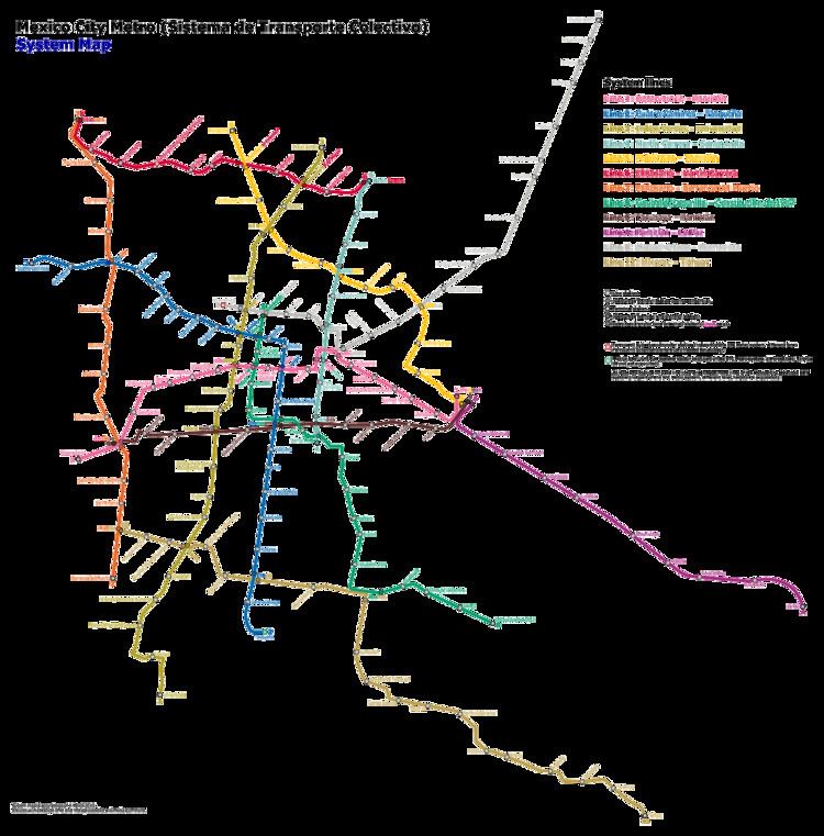 Mexico City metro lines