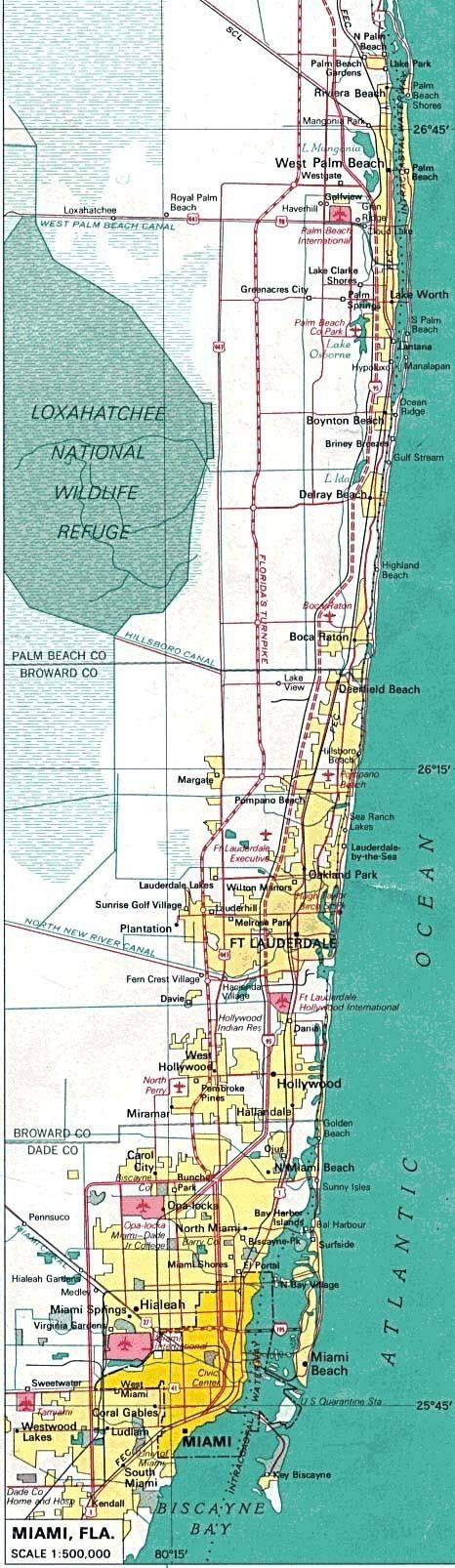 Miami metropolitan area US Metropolitan Area Maps PerryCastaeda Map Collection UT