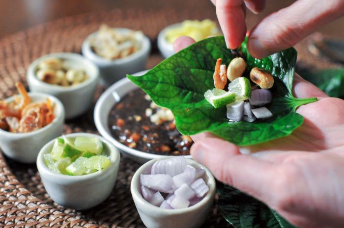 Miang kham One Bite Appetizer Miang Kham Rachel Cooks Thai