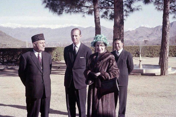 Miangul Aurangzeb Queen Elizabeth II and Prince Philip with Miangul