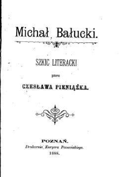 Michał Bałucki Micha Baucki Szkic literacki Wikirda wolna biblioteka