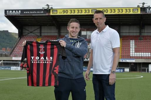 Michael Carvill Burns ecstatic as friend Michael Carvill joins him at Crusaders