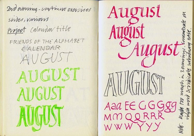 Michael Harvey (lettering artist) Paul Shaw Letter Design Michael Harveys Teaching Notebooks 1983