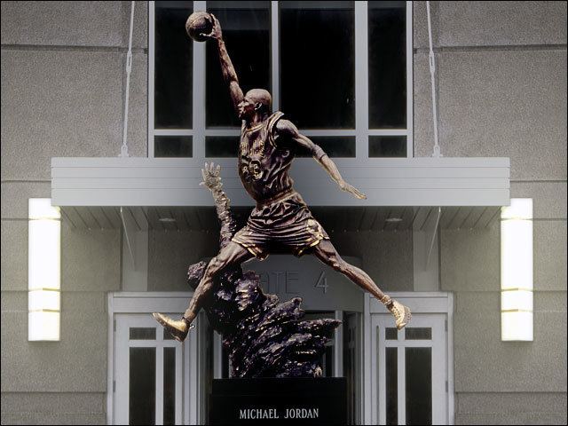 Michael Jordan statue Michael Jordan statue at the United Center Chicago Bulls