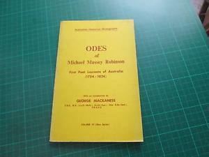 Michael Massey Robinson Australian Historical Monographs Odes of Michael Massey Robinson