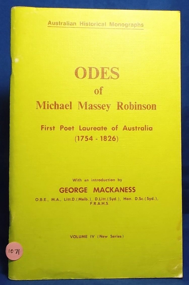 Michael Massey Robinson Odes of Michael Massey Robinson Robinson Michael Massey