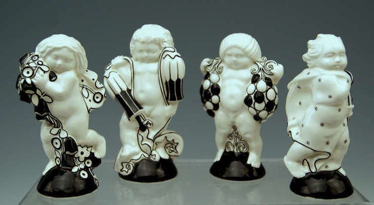 Michael Powolny Michael Powolny Four Cherubs Seasons Lovely Figurines made