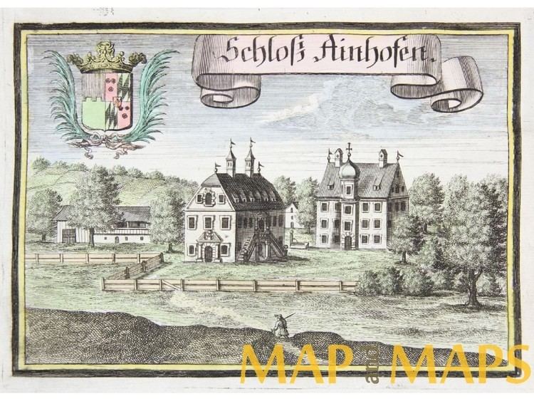 Michael Wening MAXHOFEN BAVARIA ANTIQUE ENGRAVING SCHLOSS AINSHOFEN MICHAEL WENING 1701