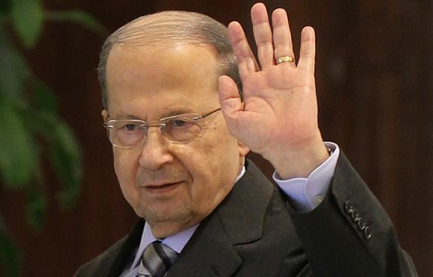 Michel Aoun National News Agency Aoun arrives to Baabda rally