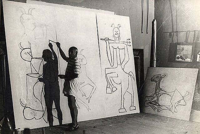 Michel Sima Picasso in the studio at Antibes 1946 Michel Sima