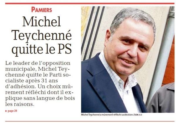 Michel Teychenné Michel Teychenne quitte le PS Michel Teychenn Le blog