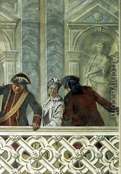 Michelangelo Morlaiter Group of three notaries reproduction by Michelangelo Morlaiter