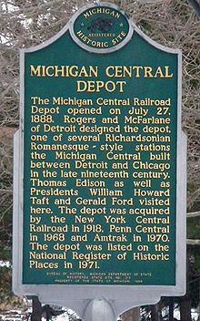 Michigan Central Railroad Depot (Battle Creek, Michigan) httpsuploadwikimediaorgwikipediacommonsthu