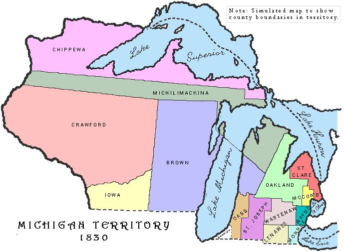 Michigan Territory 1830 Michigan Territory Map Bayjournal