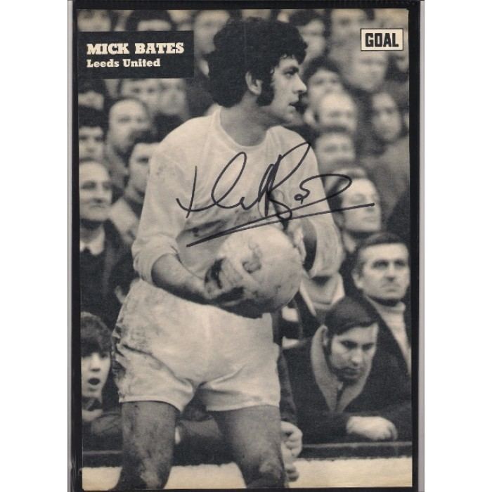Mick Bates (Australian footballer) Signed picture of Mick Bates the Leeds United footballer