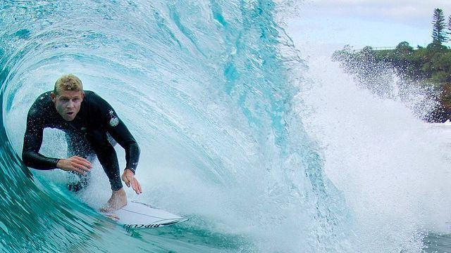 Mick Fanning Surfer Mick Fanning Survives a Shark Attack During a Competition in