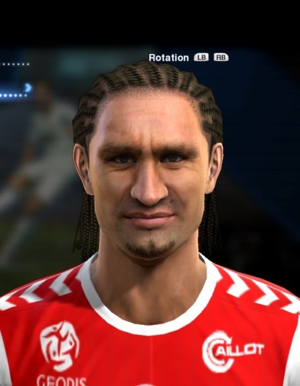 Mickael Tacalfred Tacalfred Mickael Reims face for Pro Evolution Soccer