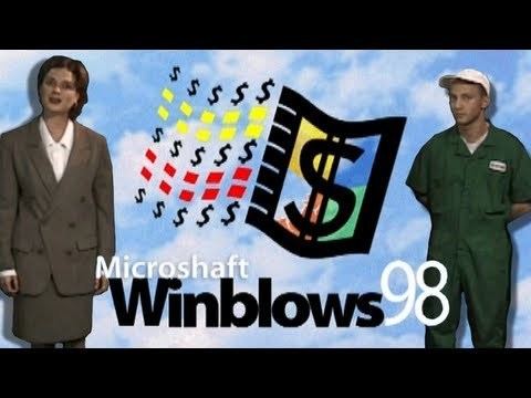 Microshaft Winblows 98 LGR Microshaft Winblows 98 Parody Program Review YouTube