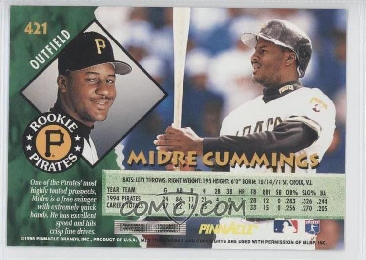 Midre Cummings 1995 Pinnacle Base Artists Proof 421 Midre Cummings COMC