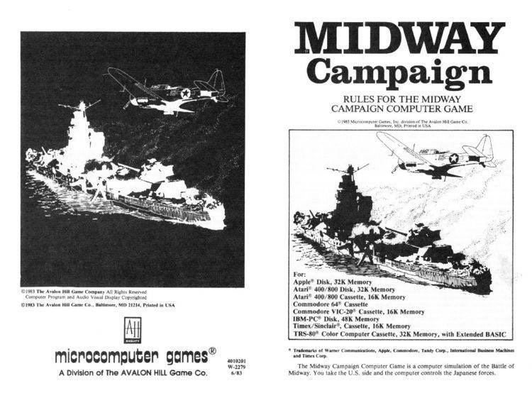 Midway Campaign Atari 400 800 XL XE Midway Campaign scans dump download