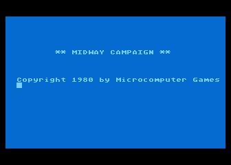 Midway Campaign Atari 400 800 XL XE Midway Campaign scans dump download