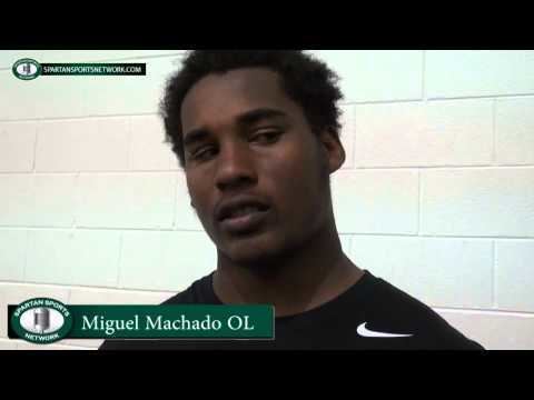 Miguel Machado Michigan State Football Practice Report 81814 OL Miguel Machado