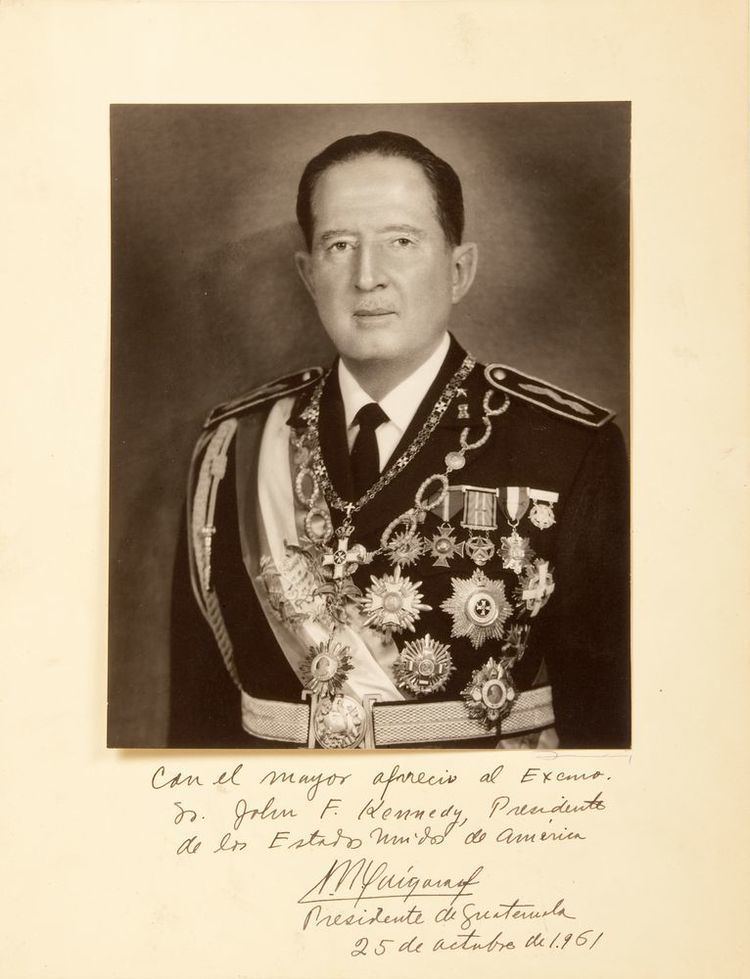 Miguel Ydígoras Fuentes Photograph of President of Guatemala General Miguel Ydigoras Fuentes
