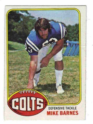 Mike Barnes (American football) BALTIMORE COLTS Mike Barnes 53 TOPPS 1976 NFL American Football