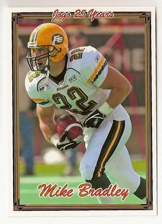 Mike Bradley (Canadian football) Mike Bradley CFL card 2005 Jogo 191 Edmonton Eskimos Waterloo