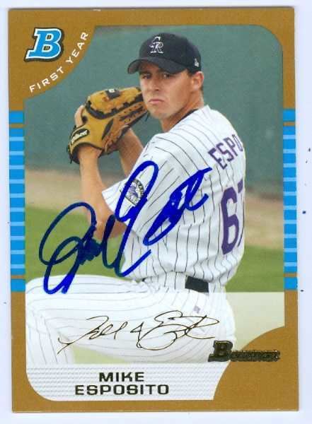 Mike Esposito (baseball) Mike Esposito autographed Baseball Card Colorado Rockies photo