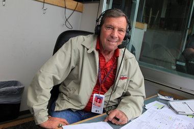 Mike Hegan Cleveland Indians broadcaster Mike Hegan leaving the booth