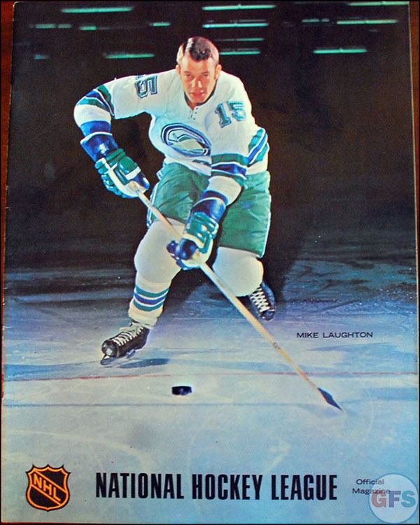 Mike Laughton NHL Program Oakland Seals 196970 pictured Mike Laughton http