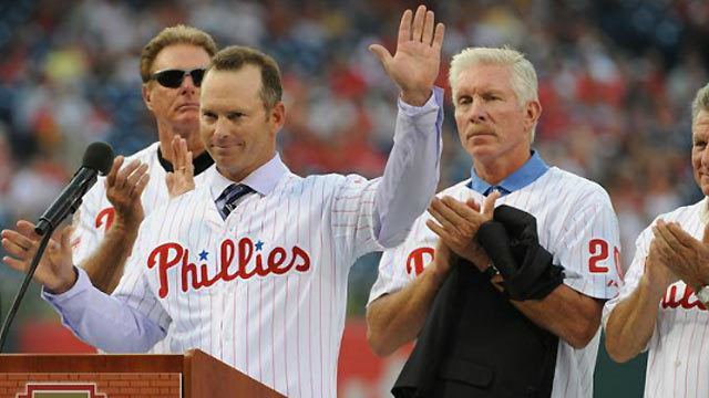 Mike Lieberthal Former Phillies catcher Mike Lieberthal inducted onto clubs Wall of