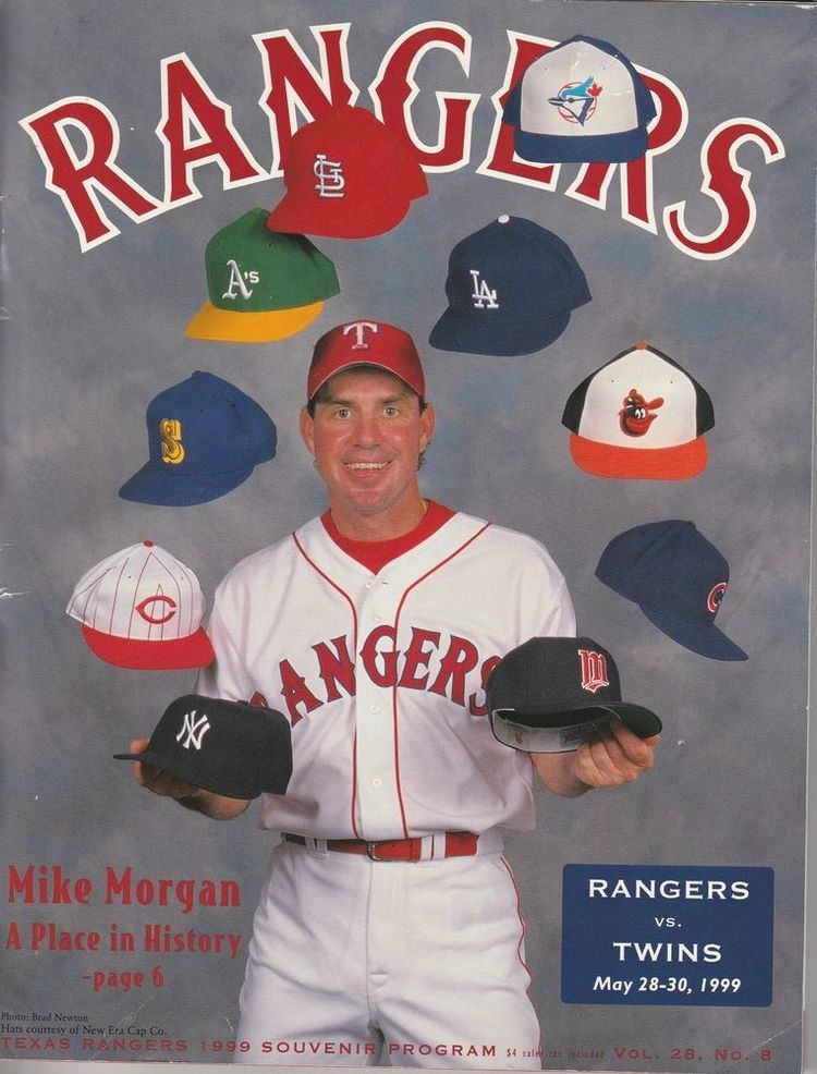 Mike Morgan (baseball) May 28 1999 texas rangers vs twins mike morgan souvenir program