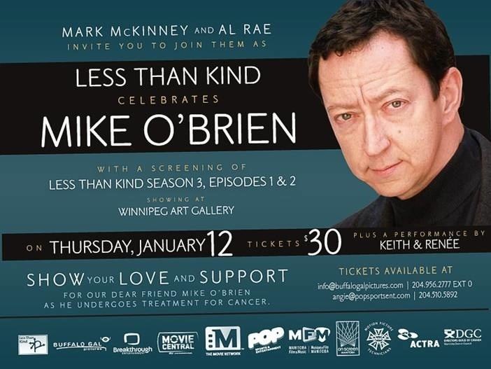 Mike O'Brien (actor) Less Than Kind celebrates Mike O39Brien Film Training ManitobaFilm