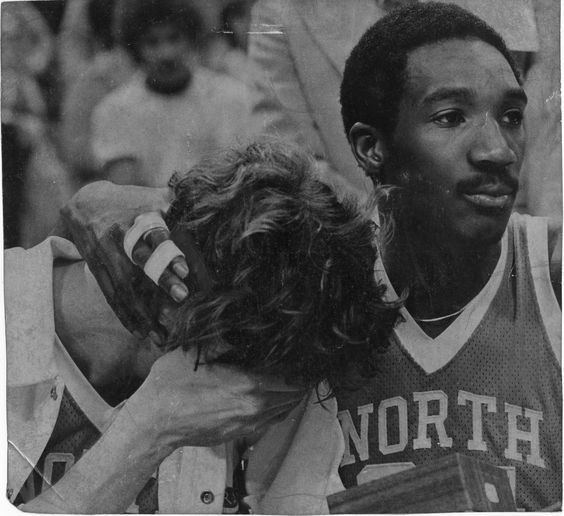 Mike O'Koren Walter Davis consoles Mike O39Koren after UNC39s loss to Marquette in
