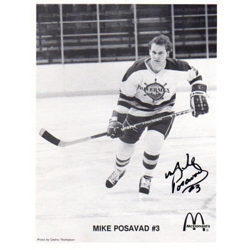 Mike Posavad Peoria Rivermen 8485 Mike Posavad Photo Signed