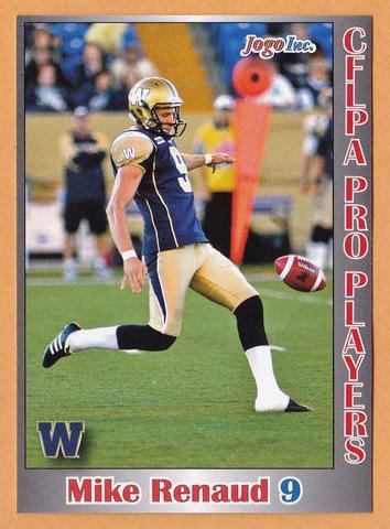 Mike Renaud Mike Renaud CFL card 2012 Jogo Pro Player 119 Winnipeg Blue Bombers