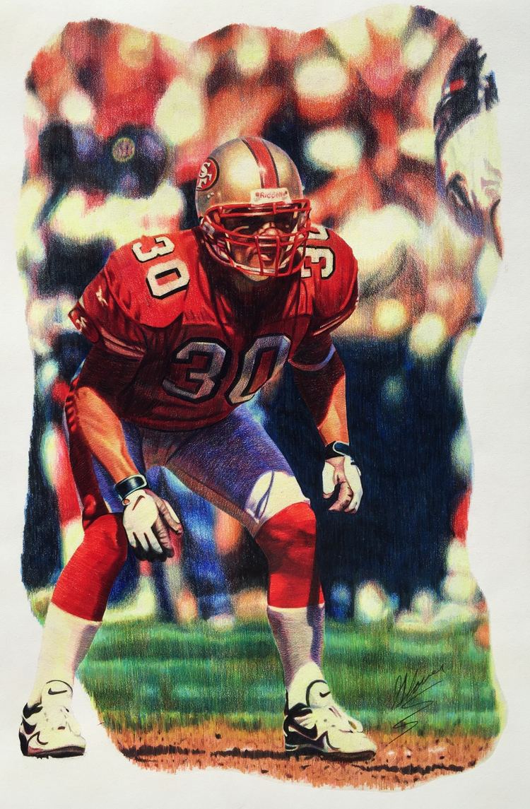 Mike Salmon (American football) Matthew Glover Mike Salmon NFL 49ers colored pencil 18x28