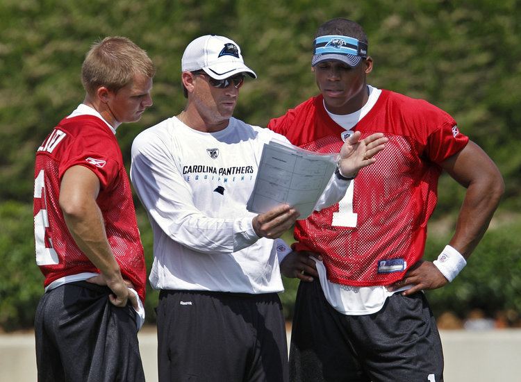 Mike Shula Cam Newton makes waves in first Panthers practice under