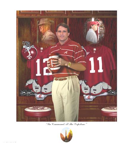 Mike Shula Head Coach Mike Shula University of Alabama Football Art Prints