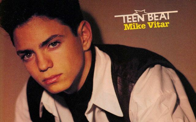 Michael Anthony Vitar in Teen Beat magazine wearing a black vest and a white shirt.