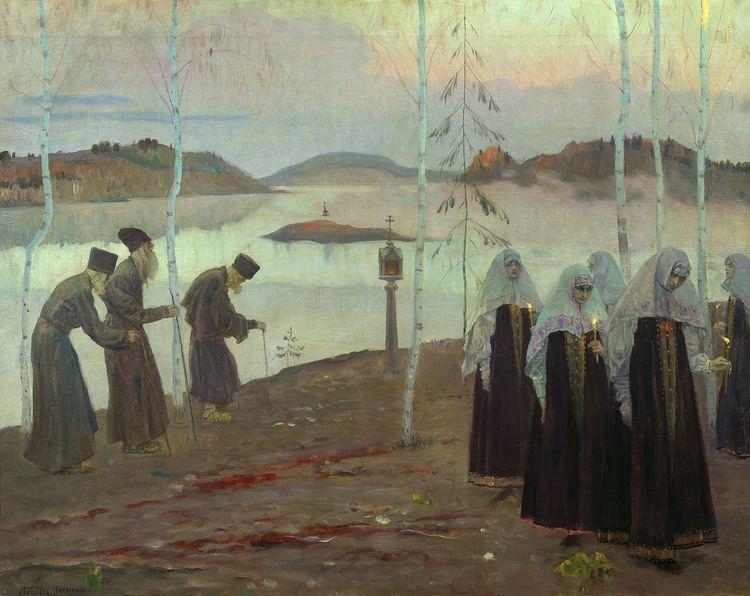 Mikhail Nesterov Hermit fathers and immaculate women Mikhail Nesterov
